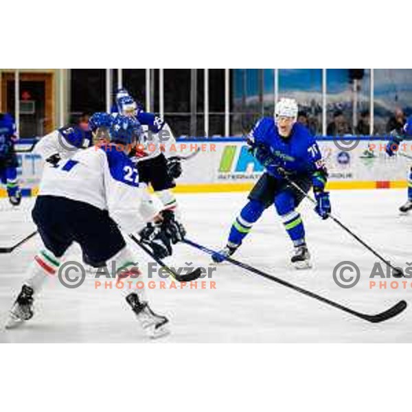 During ice-hockey friendly match between Slovenia and Italy in Bled ice-hall, Slovenia on April 20, 2023