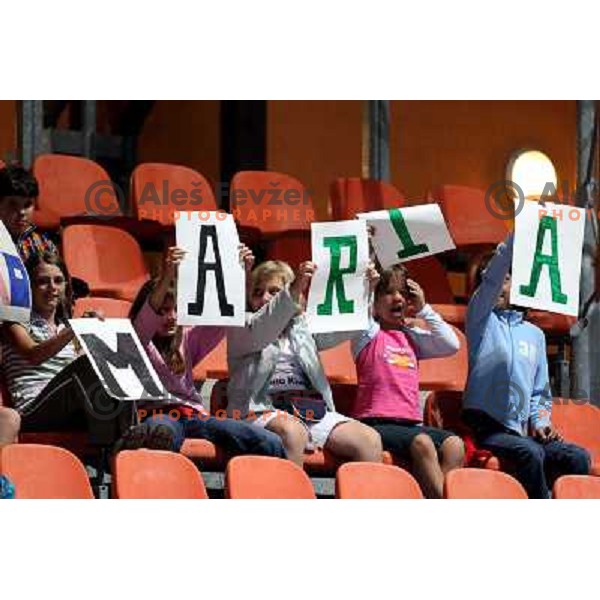 Fans of Maria Kirilenko (RUS) at Banka Koper Slovenia Open WTA tennis tournament, Portoroz, 24.7.2008. Photo by Ales Fevzer 