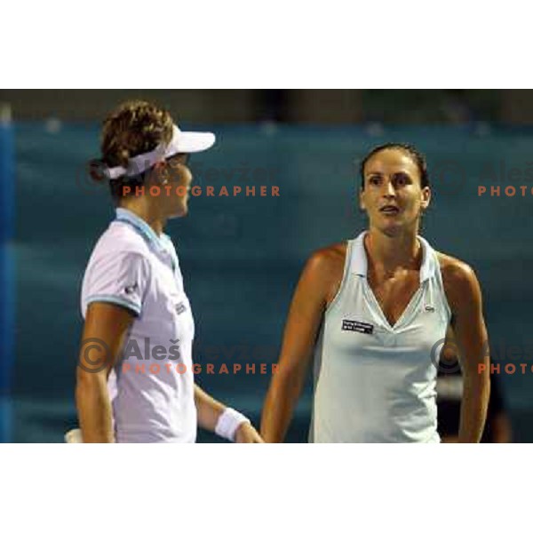 Maria Jose Martinez Sanchez (ESP) and Arantxa Parra Santonia (ESP) at Banka Koper Slovenia Open WTA tennis tournament, Portoroz, 25.7.2008. Photo by Ales Fevzer 