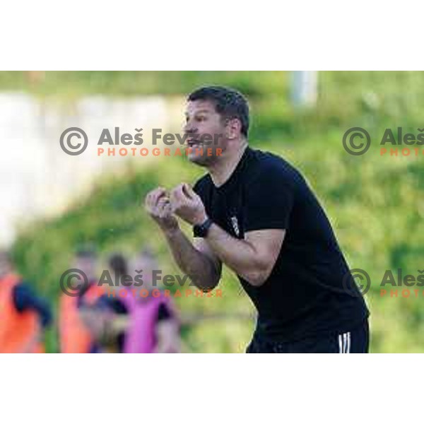 in action during Women\'s First league football match between ZNK Olimpija and ZNK Mura Nona in Ljubljana, Slovenia on April 22, 2023