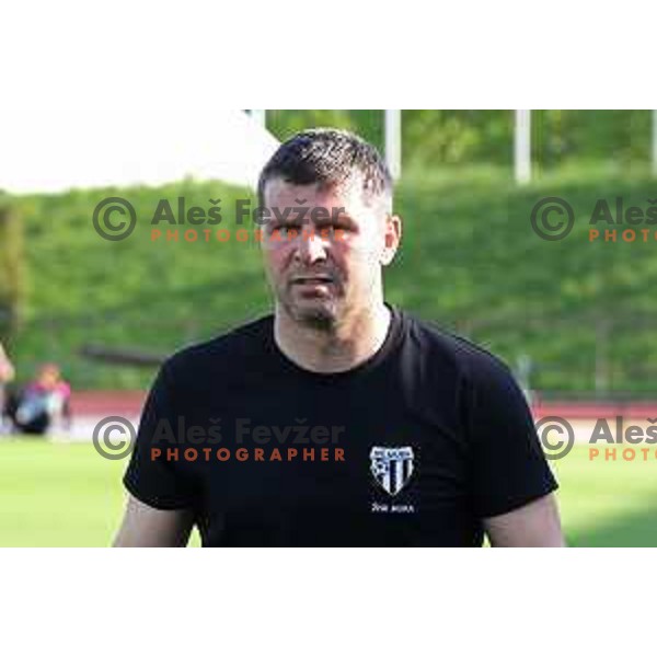 in action during Women\'s First league football match between ZNK Olimpija and ZNK Mura Nona in Ljubljana, Slovenia on April 22, 2023