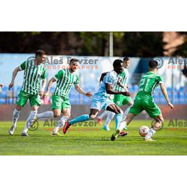 in action during Prva Liga Telemach 2022-2023 football match between Gorica and OlimpIja in Nova Gorica on April 23, 2023 , Slovenia on April 23, 2023