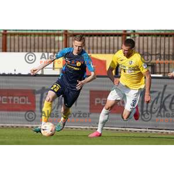 in action during Prva Liga Telemach 2022-2023 football match between Bravo and Celje in Ljubljana, Slovenia on April 23, 2023 