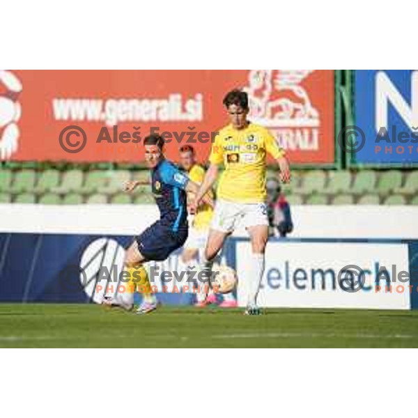 in action during Prva Liga Telemach 2022-2023 football match between Bravo and Celje in Ljubljana, Slovenia on April 23, 2023 