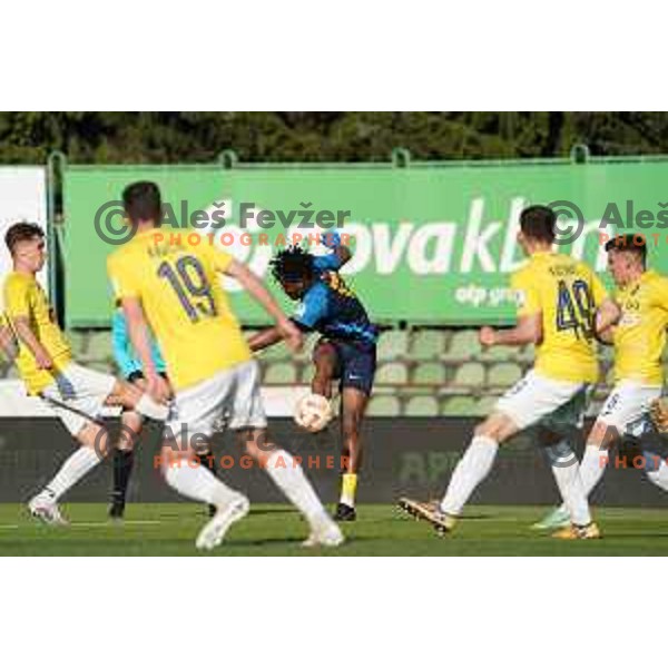 in action during Prva Liga Telemach 2022-2023 football match between Bravo and Celje in Ljubljana, Slovenia on April 23, 2023 