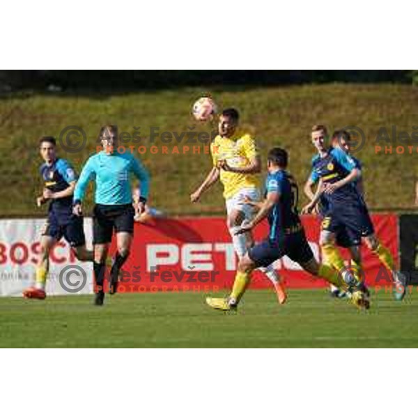 in action during Prva Liga Telemach 2022-2023 football match between Bravo and Celje in Ljubljana, Slovenia on April 23, 2023 