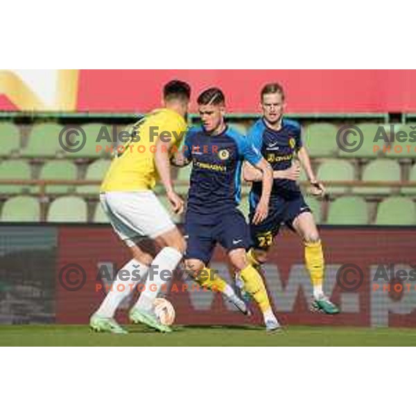 in action during Prva Liga Telemach 2022-2023 football match between Bravo and Celje in Ljubljana, Slovenia on April 23, 2023 