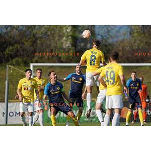 in action during Prva Liga Telemach 2022-2023 football match between Bravo and Celje in Ljubljana, Slovenia on April 23, 2023 