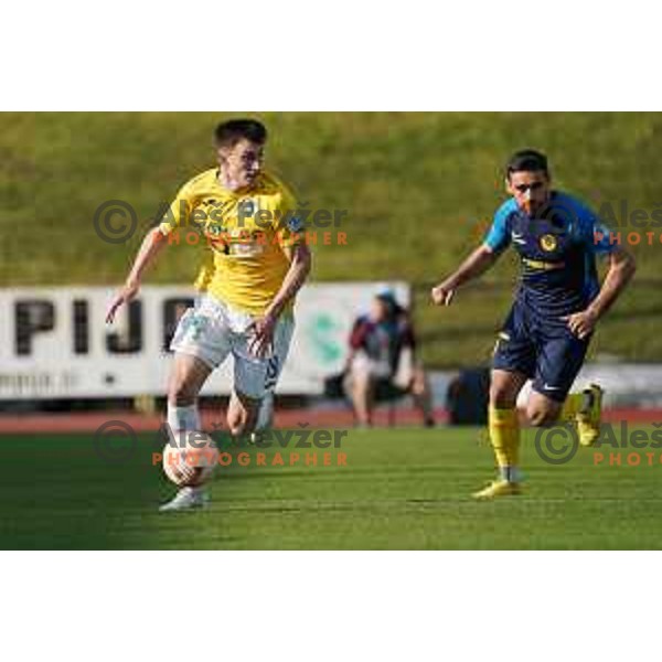 in action during Prva Liga Telemach 2022-2023 football match between Bravo and Celje in Ljubljana, Slovenia on April 23, 2023 