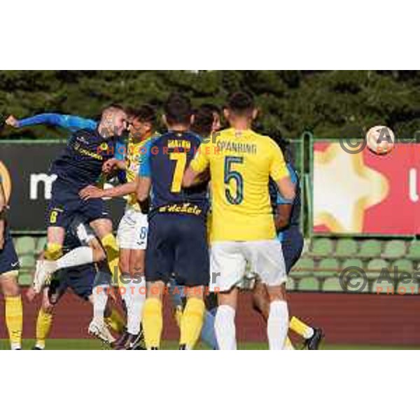 in action during Prva Liga Telemach 2022-2023 football match between Bravo and Celje in Ljubljana, Slovenia on April 23, 2023 