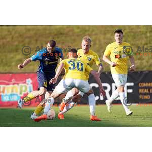 in action during Prva Liga Telemach 2022-2023 football match between Bravo and Celje in Ljubljana, Slovenia on April 23, 2023 