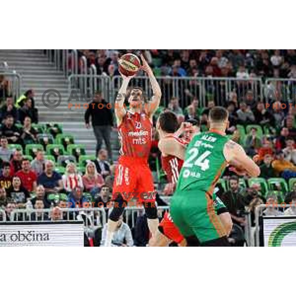 Nikola Ivanovic of Crvena Zvezda mts during ABA League 2022-2023 match between Cedevita Olimpija and Crvena Zvezda mts (SRB) in Ljubljana, Slovenia on April 24, 2023. Foto: Filip Barbalic