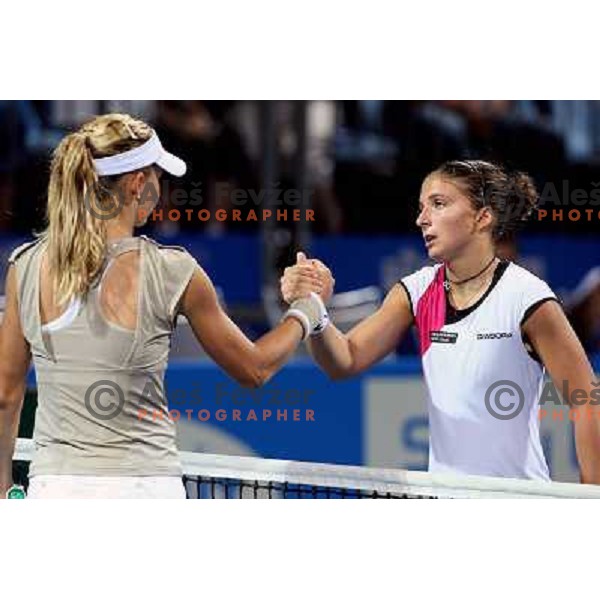 Maria Kirilenko (RUS) and Sara Errani (ITA) at Banka Koper Slovenia Open WTA tennis tournament, Portoroz, 25.7.2008. Photo by Ales Fevzer 