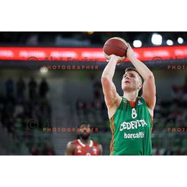 Edo Muric of Cedevita Olimpija during ABA League 2022-2023 match between Cedevita Olimpija and Crvena Zvezda mts (SRB) in Ljubljana, Slovenia on April 24, 2023. Foto: Filip Barbalic