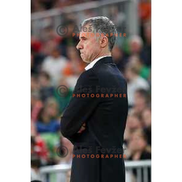 Head coach Miro Alilovic of Cedevita Olimpija during ABA League 2022-2023 match between Cedevita Olimpija and Crvena Zvezda mts (SRB) in Ljubljana, Slovenia on April 24, 2023. Foto: Filip Barbalic