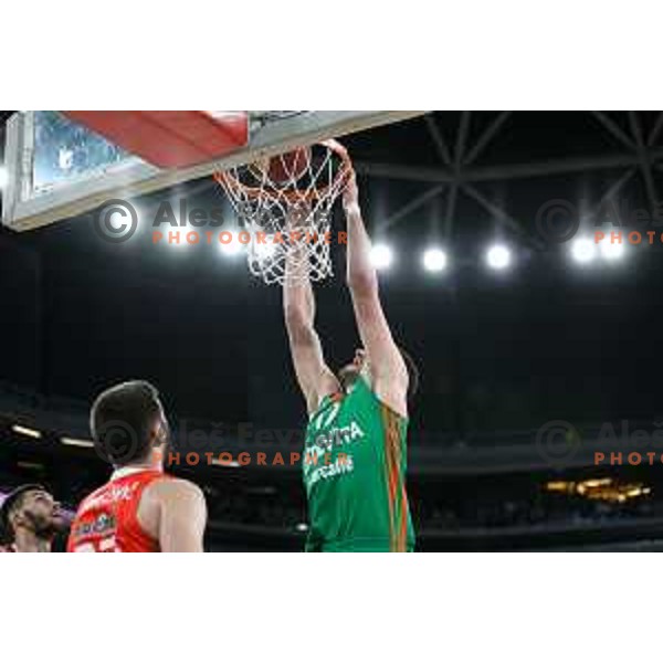 Karlo Matkovic of Cedevita Olimpija during ABA League 2022-2023 match between Cedevita Olimpija and Crvena Zvezda mts (SRB) in Ljubljana, Slovenia on April 24, 2023. Foto: Filip Barbalic