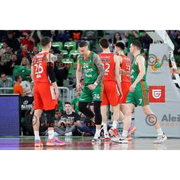 Alen Omic of Cedevita Olimpija during ABA League 2022-2023 match between Cedevita Olimpija and Crvena Zvezda mts (SRB) in Ljubljana, Slovenia on April 24, 2023. Foto: Filip Barbalic