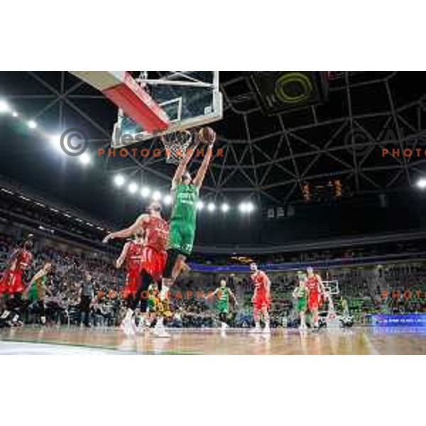 Karlo Matkovic of Cedevita Olimpija during ABA League 2022-2023 match between Cedevita Olimpija and Crvena Zvezda mts (SRB) in Ljubljana, Slovenia on April 24, 2023. Foto: Filip Barbalic