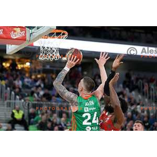 Alen Omic of Cedevita Olimpija during ABA League 2022-2023 match between Cedevita Olimpija and Crvena Zvezda mts (SRB) in Ljubljana, Slovenia on April 24, 2023. Foto: Filip Barbalic