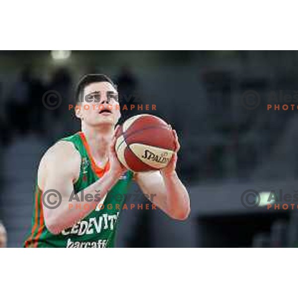 Amar Alibegovic of Cedevita Olimpija during ABA League 2022-2023 match between Cedevita Olimpija and Crvena Zvezda mts (SRB) in Ljubljana, Slovenia on April 24, 2023. Foto: Filip Barbalic