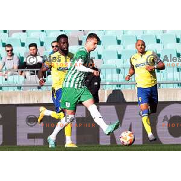 Pascal Estrada in action during Prva Liga Telemach 2022-2023 football match between Olimpija and Koper in SRC Stozice, Ljubljana, Slovenia on April 30, 2023