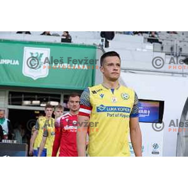 Matej Palcic in action during Prva Liga Telemach 2022-2023 football match between Olimpija and Koper in SRC Stozice, Ljubljana, Slovenia on April 30, 2023
