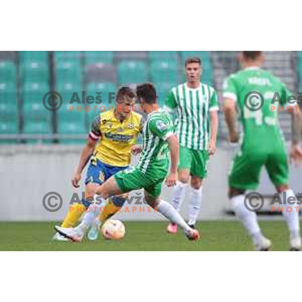 Matej Palcic in action during Prva Liga Telemach 2022-2023 football match between Olimpija and Koper in SRC Stozice, Ljubljana, Slovenia on April 30, 2023