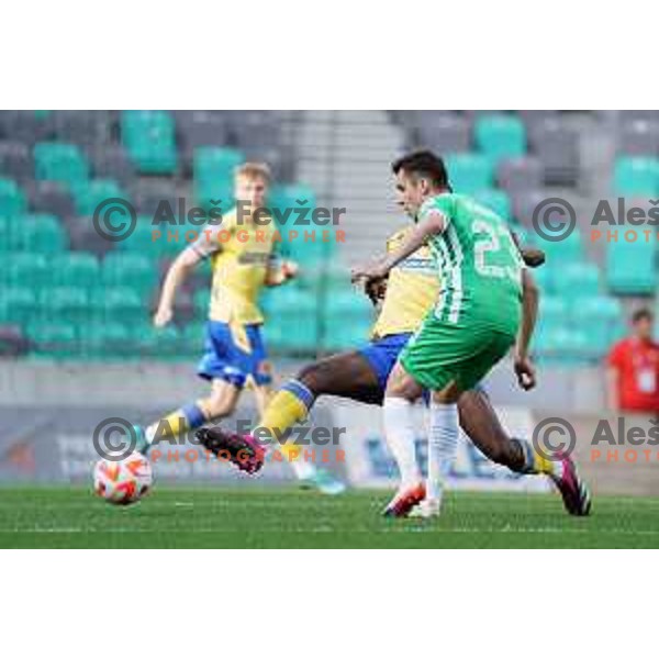 Anes Krdzalic in action during Prva Liga Telemach 2022-2023 football match between Olimpija and Koper in SRC Stozice, Ljubljana, Slovenia on April 30, 2023
