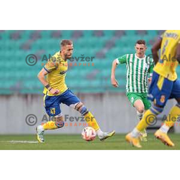 Andrej Kotnik in action during Prva Liga Telemach 2022-2023 football match between Olimpija and Koper in SRC Stozice, Ljubljana, Slovenia on April 30, 2023