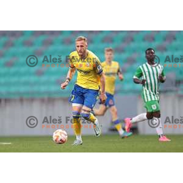 Andrej Kotnik in action during Prva Liga Telemach 2022-2023 football match between Olimpija and Koper in SRC Stozice, Ljubljana, Slovenia on April 30, 2023