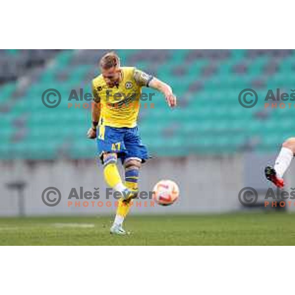 Andrej Kotnik in action during Prva Liga Telemach 2022-2023 football match between Olimpija and Koper in SRC Stozice, Ljubljana, Slovenia on April 30, 2023