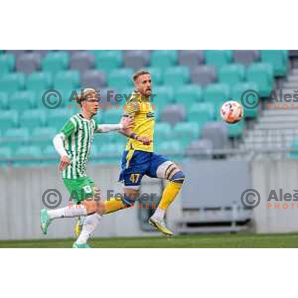 Andrej Kotnik in action during Prva Liga Telemach 2022-2023 football match between Olimpija and Koper in SRC Stozice, Ljubljana, Slovenia on April 30, 2023