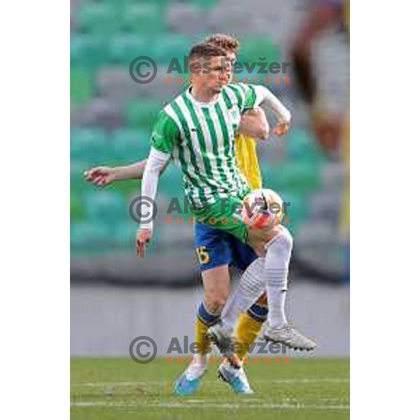 In action during Prva Liga Telemach 2022-2023 football match between Olimpija and Koper in SRC Stozice, Ljubljana, Slovenia on April 30, 2023 , Slovenia on April 23, 2023
