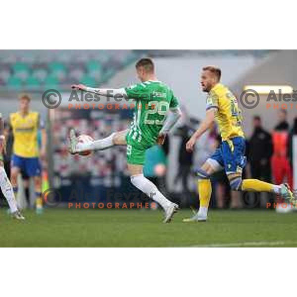 In action during Prva Liga Telemach 2022-2023 football match between Olimpija and Koper in SRC Stozice, Ljubljana, Slovenia on April 30, 2023 , Slovenia on April 23, 2023
