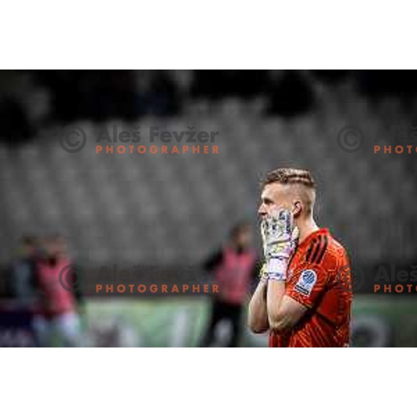 Klemen Mihelak in action during Prva liga Telemach football match between Maribor and Mura in Ljudski vrt, Maribor, Slovenia on May 2, 2023. Photo: Jure Banfi