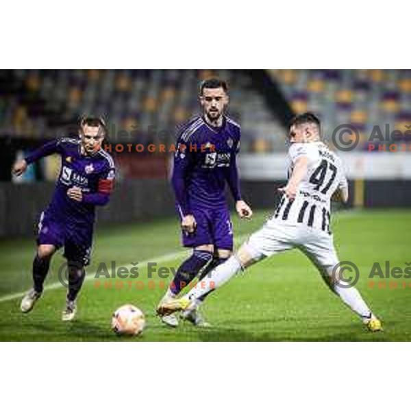 in action during Prva liga Telemach football match between Maribor and Mura in Ljudski vrt, Maribor, Slovenia on May 2, 2023. Photo: Jure Banfi