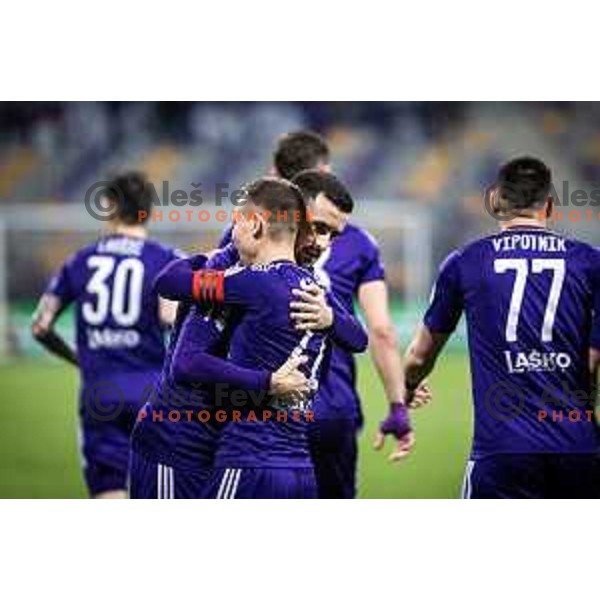 in action during Prva liga Telemach football match between Maribor and Mura in Ljudski vrt, Maribor, Slovenia on May 2, 2023. Photo: Jure Banfi