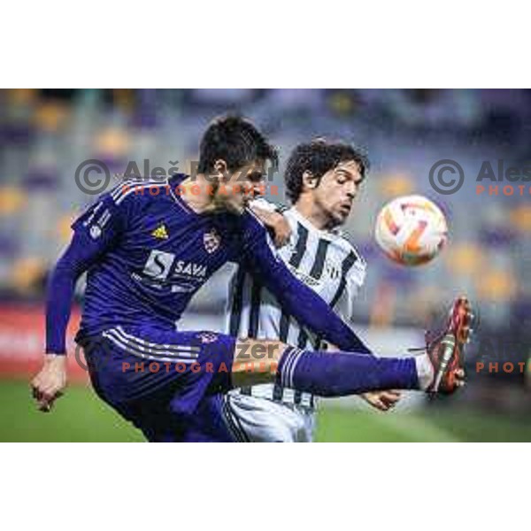 Nemanja Mitrovic in action during Prva liga Telemach football match between Maribor and Mura in Ljudski vrt, Maribor, Slovenia on May 2, 2023. Photo: Jure Banfi