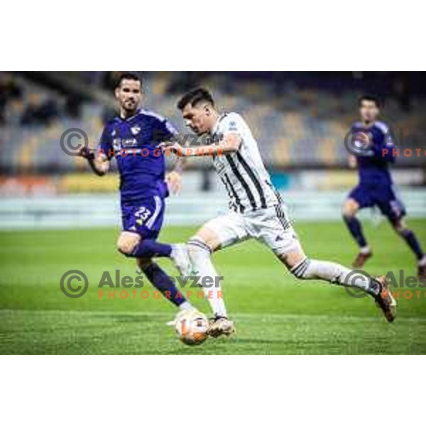 Mirlind Daku in action during Prva liga Telemach football match between Maribor and Mura in Ljudski vrt, Maribor, Slovenia on May 2, 2023. Photo: Jure Banfi