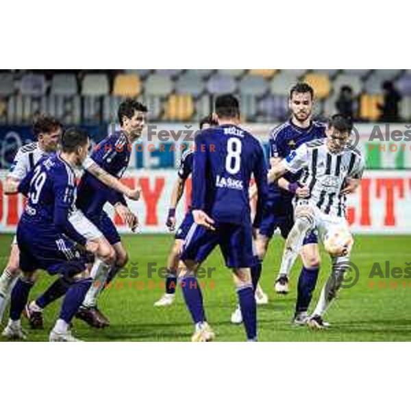 in action during Prva liga Telemach football match between Maribor and Mura in Ljudski vrt, Maribor, Slovenia on May 2, 2023. Photo: Jure Banfi