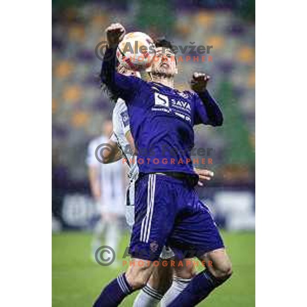 Nemanja Mitrovic in action during Prva liga Telemach football match between Maribor and Mura in Ljudski vrt, Maribor, Slovenia on May 2, 2023. Photo: Jure Banfi