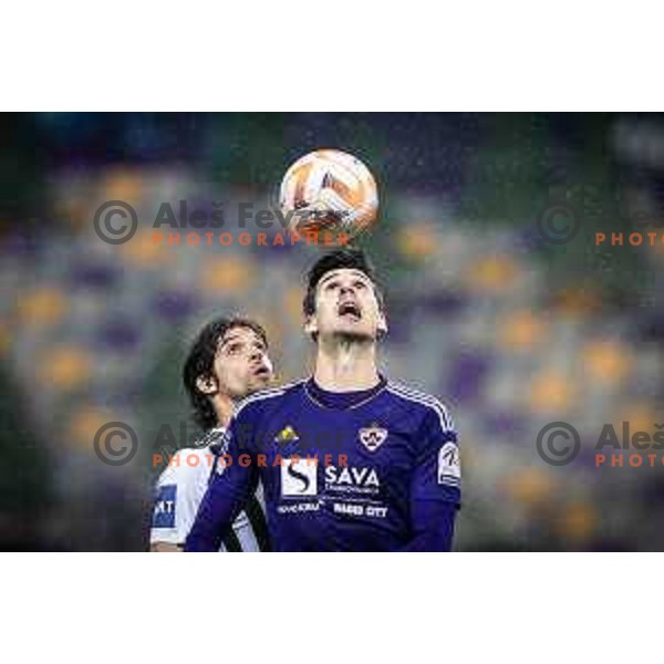 Nemanja Mitrovic in action during Prva liga Telemach football match between Maribor and Mura in Ljudski vrt, Maribor, Slovenia on May 2, 2023. Photo: Jure Banfi
