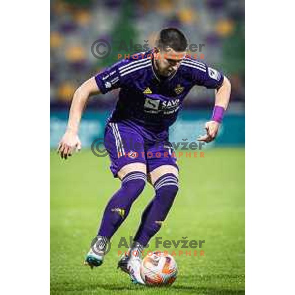 Zan Vipotnik in action during Prva liga Telemach football match between Maribor and Mura in Ljudski vrt, Maribor, Slovenia on May 2, 2023. Photo: Jure Banfi