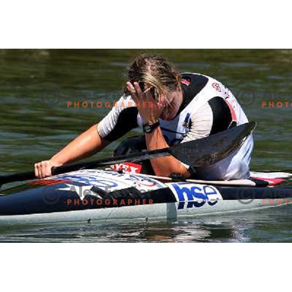 Nina Mozetic (SLO,118) at world cup kayak-canoe slalom race in Tacen (Slovenia) 29.6.2008. She took 4th place. Photo by Ales Fevzer 