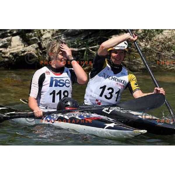 Nina Mozetic (SLO,118) at world cup kayak-canoe slalom race in Tacen (Slovenia) 29.6.2008. She took 4th place. Photo by Ales Fevzer 