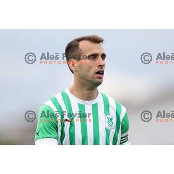 in action during Prva Liga Telemach 2022-2023 football match between Radomlje and Olimpija in Domzale, Slovenia on May 3, 2023