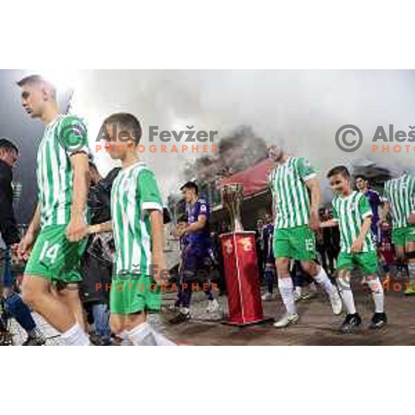 in action during Pivovarna Union Slovenian Cup match between Olimpija and Maribor in Celje on May 6, 2023 