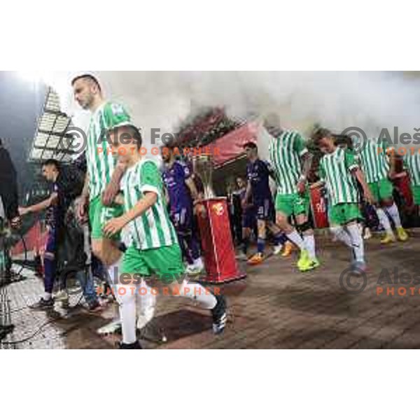 in action during Pivovarna Union Slovenian Cup match between Olimpija and Maribor in Celje on May 6, 2023 