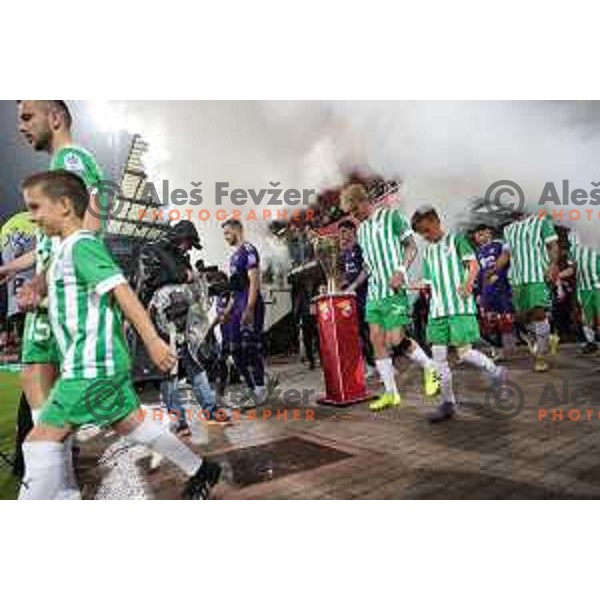 in action during Pivovarna Union Slovenian Cup match between Olimpija and Maribor in Celje on May 6, 2023 