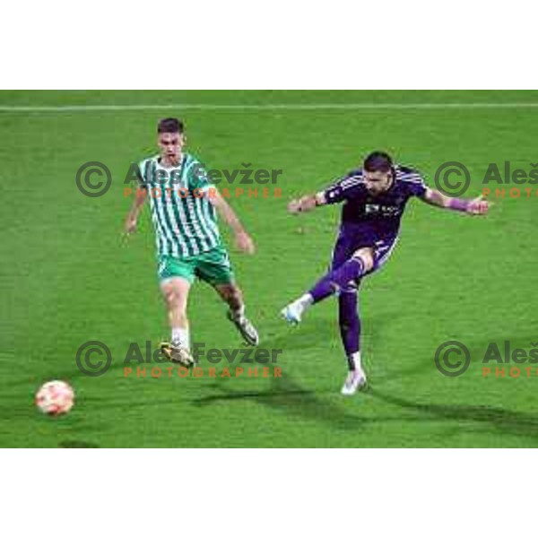 Marcel Ratnik and Zan Vipotnik in action during Pivovarna Union Slovenian Cup match between Olimpija and Maribor in Celje on May 6, 2023